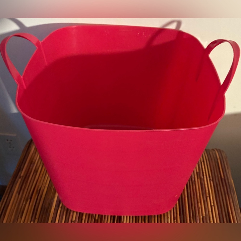 2 Vibrant Pink Deep Storage Bins